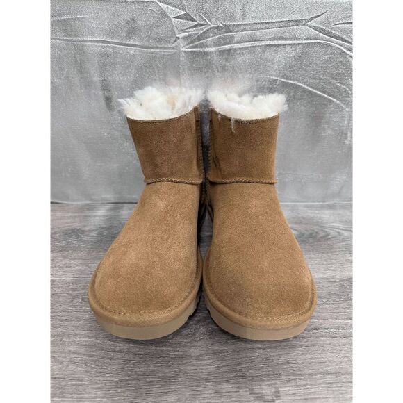 Ugg Women's Bailey Logo Strap Booties - Chestnut 8M - Picture 2 of 8